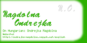 magdolna ondrejka business card